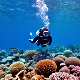 Caribbean Holidays, Guadeloupe Scuba Diving, Colourful coral reef and tropical fish beneath clear Caribbean water off Guadeloupe
