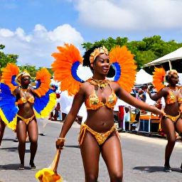 Caribbean Holidays, Guadeloupe Solo Holidays, Colourful Guadeloupe Carnival parade in Pointe-&agrave;-Pitre with dancers, music, elaborate costumes and lively Caribbean atmosphere