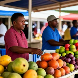 Caribbean Holidays, Guadeloupe Solo Holidays, Colourful Guadeloupe market with tropical fruit, spices and friendly local sellers