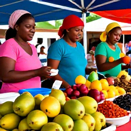 Caribbean Holidays, Guadeloupe Solo Holidays, Colourful Guadeloupe market with tropical fruit, spices and friendly local stallholders in December