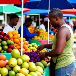 Caribbean Holidays, Guadeloupe Solo Holidays, Colourful Guadeloupe market with tropical fruit, spices and friendly vendors, solo traveller browsing stalls in Pointe-&agrave;-Pitre