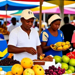 Caribbean Holidays, Guadeloupe Solo Holidays, Colourful Guadeloupe market with tropical fruit, spices, flowers and friendly local traders