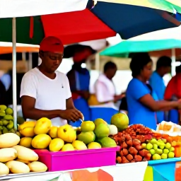 Caribbean Holidays, Guadeloupe Solo Holidays, Colourful Guadeloupe market with tropical fruit, spices, local food stalls and friendly vendors