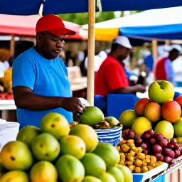 Caribbean Holidays, Guadeloupe Solo Holidays, Colourful market in Pointe-a-Pitre, Guadeloupe, with fresh tropical fruit, spices and friendly local traders