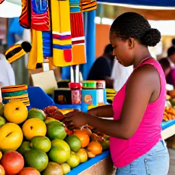 Caribbean Holidays, Guadeloupe Solo Holidays, Friendly solo traveller exploring a colourful market in Pointe-&agrave;-Pitre, Guadeloupe, with tropical fruit, spices and local crafts