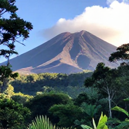 Caribbean Holidays, Guadeloupe Solo Holidays, Solo traveller hiking through Guadeloupe rainforest near La Soufri&egrave;re, tropical vegetation, volcanic mountain and filtered sunlight