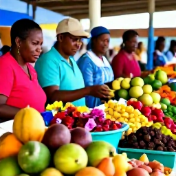 Caribbean Holidays, Guadeloupe Tours, A traditional Guadeloupe market filled with colourful tropical fruit, spices, flowers and friendly local shoppers