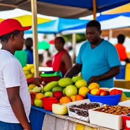 Caribbean Holidays, Guadeloupe Tours, Local food tour in a colourful Guadeloupe market with fresh fruit, spices, seafood and friendly stallholders