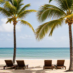Caribbean Holidays, Haiti Adults Only, A relaxed adults-only beachfront resort in Haiti during July, with palm trees, comfortable sun loungers and calm turquoise sea