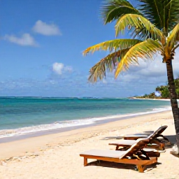 Caribbean Holidays, Haiti Adults Only May, Quiet adults-only resort beside a turquoise Caribbean beach in Haiti during May, with sun loungers and palm trees