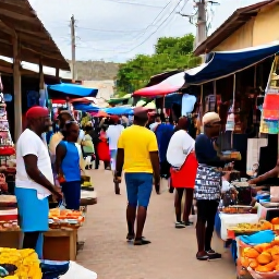 Caribbean Holidays, Haiti Adventure, Colourful Haitian market street with local produce, crafts and friendly shoppers