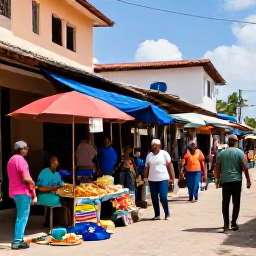 Caribbean Holidays, Haiti Adventure Holidays, A colourful Haitian market street in November with local food, handmade crafts and friendly residents