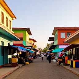 Caribbean Holidays, Haiti Adventure Holidays, A lively April street scene in Port-au-Prince, Haiti, with colourful buildings, local markets and warm Caribbean sunlight