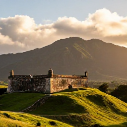 Caribbean Holidays, Haiti Adventure Holidays, Historic Citadelle Laferri&egrave;re in Haiti at golden afternoon light, surrounded by green mountain slopes and clouds