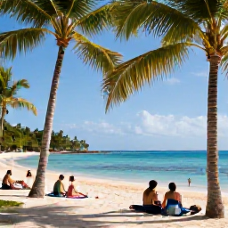 Caribbean Holidays, Haiti August Holidays, Relaxed adults-only beachfront resort in Haiti during August, with palm trees, calm turquoise sea and guests enjoying a peaceful holiday