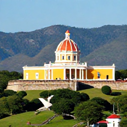 Caribbean Holidays, Haiti Backpacking, Historic Citadelle Laferri&egrave;re and Sans-Souci Palace in northern Haiti, surrounded by green mountain scenery under clear February skies