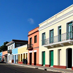 Caribbean Holidays, Haiti Backpacking, Historic gingerbread houses and colourful arts district in Jacmel, Haiti, under clear January skies