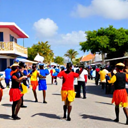 Caribbean Holidays, Haiti Beach Holidays, A lively Haitian February celebration with colourful costumes, musicians, dancing crowds and decorated streets near the coast