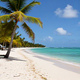 Caribbean Holidays, Haiti Beach Holidays, A quiet palm-fringed beach in Haiti with turquoise Caribbean water, soft sand and bright March sunshine