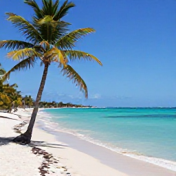 Caribbean Holidays, Haiti Beach Holidays, A sunny Haitian beach in August with clear turquoise water, palm trees, soft sand and a relaxed Caribbean atmosphere