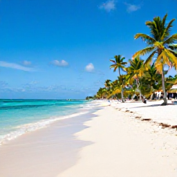 Caribbean Holidays, Haiti Beach Holidays, A sunny Haitian beach in December with turquoise water, soft pale sand, palm trees and a relaxed Caribbean atmosphere