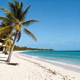 Caribbean Holidays, Haiti Beach Holidays, Sunny Haitian beach with turquoise Caribbean water, palm trees and relaxed July holiday atmosphere