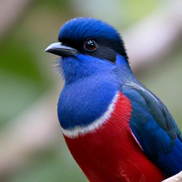Caribbean Holidays, Haiti Birdwatching, Close-up wildlife photograph of a Hispaniolan trogon in a Haitian mountain forest