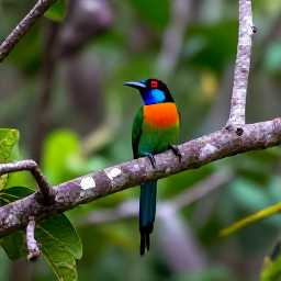Caribbean Holidays, Haiti Birdwatching, Colourful Haitian birds perched in tropical woodland at early morning, soft natural light