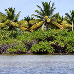 Caribbean Holidays, Haiti Birdwatching, Quiet Haitian wetland and coastal lagoon with wading birds, mangroves and tropical vegetation