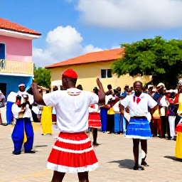 Caribbean Holidays, Haiti Culture Holidays, Colourful Haitian cultural festival with traditional dancers, musicians and local spectators in a lively town square