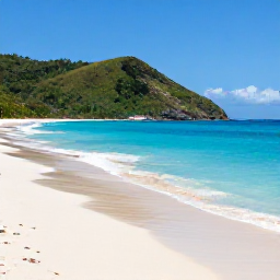 Caribbean Holidays, Haiti December Holidays, A beautiful Haitian coastline in December, showing a sandy beach, bright blue water, green hills and a clear sky