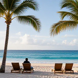 Caribbean Holidays, Haiti December Holidays, A welcoming Haitian beach resort in December, with calm turquoise sea, palm trees, warm sunlight and relaxed travellers enjoying an all-inclusive holiday