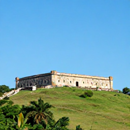 Caribbean Holidays, Haiti December Holidays, The Citadelle Laferri&egrave;re in northern Haiti under clear blue skies, viewed from a scenic green hillside