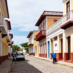 Caribbean Holidays, Haiti Family Holidays, A family exploring colourful Jacmel, Haiti, with historic colonial buildings, local artwork and a lively but welcoming street scene