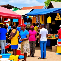 Caribbean Holidays, Haiti February Breaks, Visitors exploring the Iron Market in Port-au-Prince, Haiti, surrounded by colourful stalls, handcrafted goods and local produce