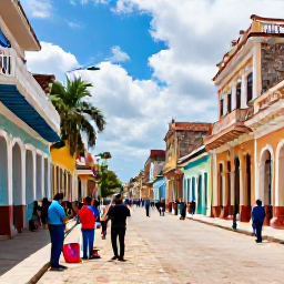 Caribbean Holidays, Haiti February Holidays, Colourful Jacmel street scene in Haiti during February, with historic buildings, local artists and visitors enjoying a lively cultural festival