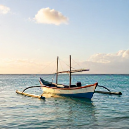 Caribbean Holidays, Haiti Fishing April, Traditional fishing boats and calm turquoise water along the Haitian coast in warm April sunshine