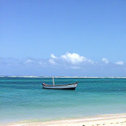 Caribbean Holidays, Haiti Fishing February, A small fishing boat on calm turquoise Caribbean water off the coast of Haiti in bright February sunshine