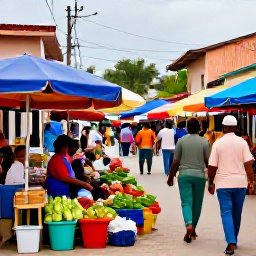 Caribbean Holidays, Haiti Holidays April, Colourful Haitian market street in April, with local crafts, tropical produce and welcoming people in a lively town setting