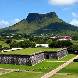 Caribbean Holidays, Haiti Holidays April, Historic Haitian mountain fortress of Citadelle Laferri&egrave;re in clear April sunshine, surrounded by green hills and dramatic Caribbean scenery