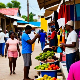 Caribbean Holidays, Haiti Honeymoons, Colourful Haitian market street with local crafts, tropical produce and welcoming people