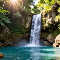 Caribbean Holidays, Haiti in April, A peaceful Haitian waterfall and natural swimming pool surrounded by tropical greenery, photographed in warm April sunshine