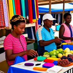 Caribbean Holidays, Haiti in March, Colourful Haitian market in March with local produce, handmade crafts and friendly vendors, realistic travel photograph