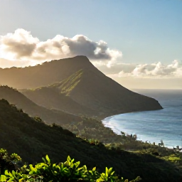 Caribbean Holidays, Haiti in May, A panoramic view of Haiti&rsquo;s green mountains, tropical coastline and warm early-summer light