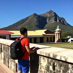 Caribbean Holidays, Haiti in November, Haiti backpacker exploring Citadelle Laferri&egrave;re in clear November weather, dramatic mountain scenery and historic stone fortress