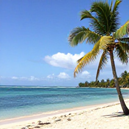 Caribbean Holidays, Haiti January Trip, A bright Caribbean travel scene showing Haiti's tropical coastline, clear blue water, palm trees and a sunny January sky