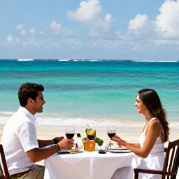 Caribbean Holidays, Haiti June Holidays, A romantic seaside lunch for two overlooking the turquoise Caribbean Sea on the Haitian coast