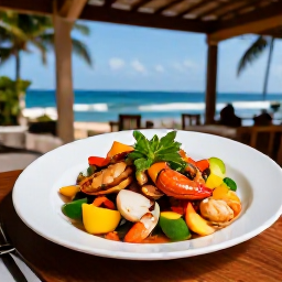 Caribbean Holidays, Haiti Luxury Holidays, An elegant Haitian restaurant serving fresh seafood, tropical fruit and colourful local dishes in a relaxed evening setting