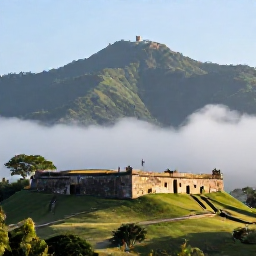 Caribbean Holidays, Haiti Luxury Holidays, Historic Citadelle Laferri&egrave;re in northern Haiti above misty green mountains, photographed in clear morning light