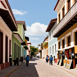 Caribbean Holidays, Haiti Luxury Holidays, Travellers exploring historic Jacmel in Haiti, with colourful colonial buildings, local art galleries, craft stalls and sunny streets